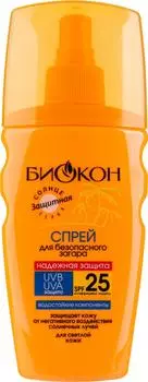 Спрей для загара Биокон надежная защита SPF25 160мл
