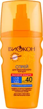 Спрей для загара Биокон SPF40 Высокая защита 160мл
