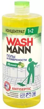 Средство для мытья полов WashMann Яблоко 1л