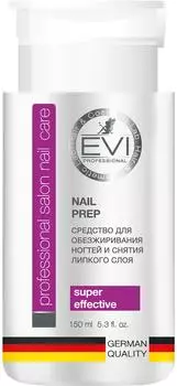 Средство для обезжиривания ногтей EVI professional и снятия липкого слоя с помпой-дозатором 150мл