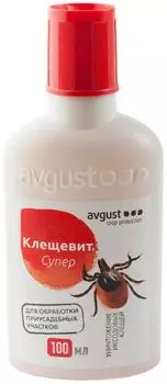 Средство от клещей Avgust Клещевит Супер для обработки приусадебных участков 100мл