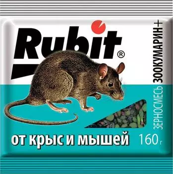 Средство от крыс и мышей Rubit Зоокумарин+ 160г