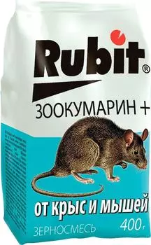 Средство от крыс и мышей Rubit Зоокумарин+ 400г