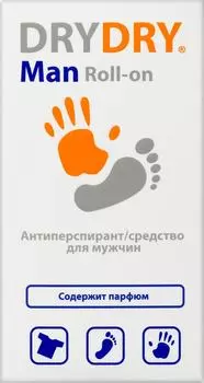 Средство от потоотеделения Dry Dry Man Roll-on парфюмированный 50мл