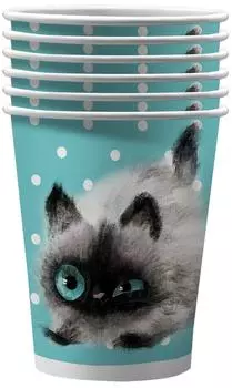 Стаканы бумажные ND Play Кот и рыбка 250мл*6шт