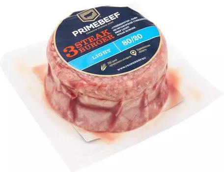Стейкбургер Primebeef Лайт из мраморной говядины 390г