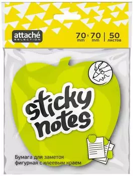 Стикеры Attache Selection фигурный яблоко 50л