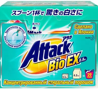 Стиральный порошок Attack Bio EX 900г