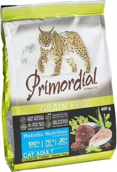 Сухой корм для кошек Primordial Лосось и Тунец 400г