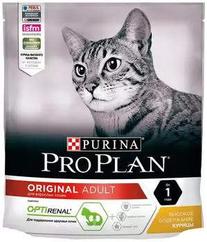 Сухой корм для кошек Pro Plan Optirenal Original Adult с курицей 400г