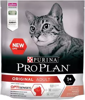 Сухой корм для кошек Pro Plan Optisenses Original Adult с лососем 400г