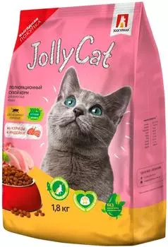 Сухой корм для кошек Зоогурман Jolly Сat Курица с индейкой 1.8кг