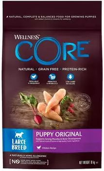 Сухой корм для щенков Core из курицы для крупных пород 10кг