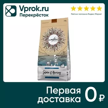 Сухой корм для щенков Craftia Natura для средних и крупных пород из лосося и сельди 2кг