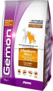 Сухой корм для собак Gemon Dog Medium для средних пород с курицей 3кг