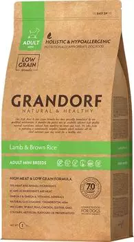 Сухой корм для собак Grandorf Adult mini Ягненок с рисом 1кг
