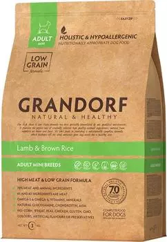 Сухой корм для собак Grandorf Adult mini Ягненок с рисом 3кг