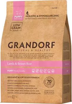 Сухой корм для собак Grandorf Puppy Ягненок с рисом 3кг