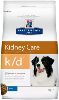 Сухой корм для собак Hills Prescription Diet k/d при заболеваниях почек с курицей 2кг