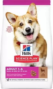 Сухой корм для собак Hills Science Plan Adult Mini для мелких пород с ягненком 1.5кг