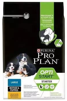 Сухой корм для собак и щенков Pro Plan Large Mother&amp;Puppies Starter для крупных пород с высоким содержанием курицы 3кг