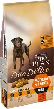 Сухой корм для собак Pro Plan Duo Delice Medium&Large Adult для средних и крупных пород с говядиной 10кг