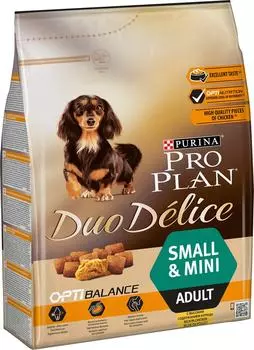 Сухой корм для собак Pro Plan Duo Delice Small&amp;Mini Adult для мелких пород с курицей 2.5кг