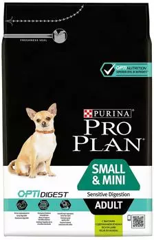 Сухой корм для собак Pro Plan Optidigest Small&amp;Mini Adult Sensitive Digestion для мелких пород для улучшения пищеварения