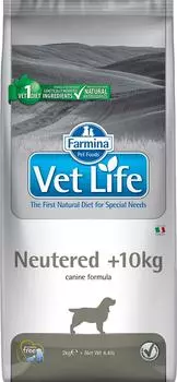 Сухой корм для стерилизованных и кастрированных собак Farmina Vet Life Dog Neutered с курицей диетический для собак весо