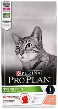 Сухой корм для стерилизованных кошек Pro Plan Optisenses Sterilised с лососем 1.5кг