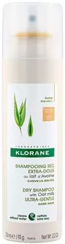 Сухой шампунь для волос Klorane тонированный с молочком овса для темных 150мл