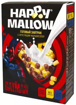 Сухой завтрак Happy Mallow Batman с маршмеллоу 240г