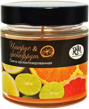Свеча ароматизированная РСМ Цитрус - Грейпфрут в банке