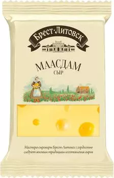 Сыр Брест-Литовск Маасдам полутвердый 45% 200г