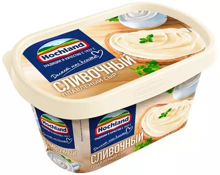 Сыр плавленый Hochland Сливочный 55% 400гс доставкой!