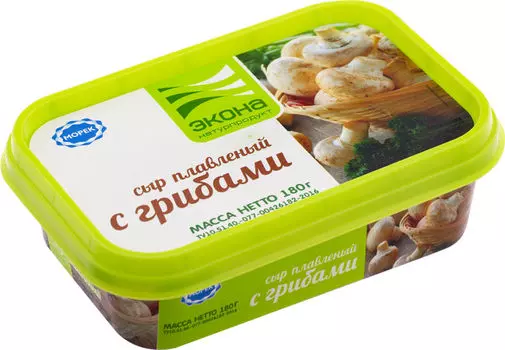 Сыр плавленый Экона с грибами 50% 180г