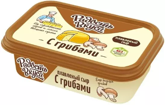 Сыр плавленый Радость вкуса с грибами 50% 180г