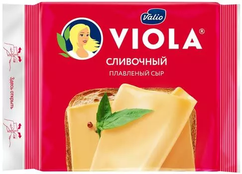 Сыр плавленый Viola Cливочный 45% 140г. Закажите онлайн!