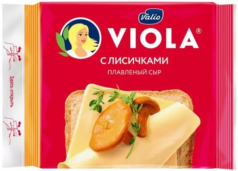 Сыр плавленый Viola с лисичками 45% 140гс доставкой!