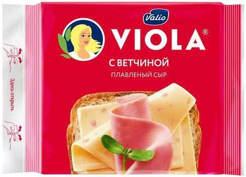 Сыр плавленый Viola с ветчиной 45% 140гс доставкой!