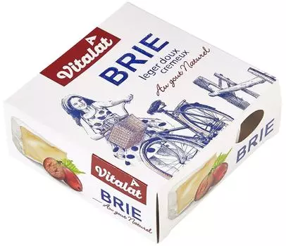 Сыр мягкий Vitalat Бри с белой плесенью 60% 125г