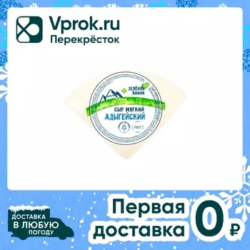 Сыр Зеленая линия Адыгейский мягкий 45%с доставкой!
