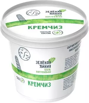Сыр Зеленая линия Кремчиз 140г - Vprok.ru Перекрёсток