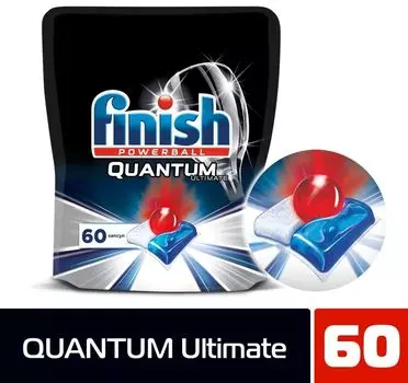 Таблетки для посудомоечных машин Finish Quantum Ultimate 60шт