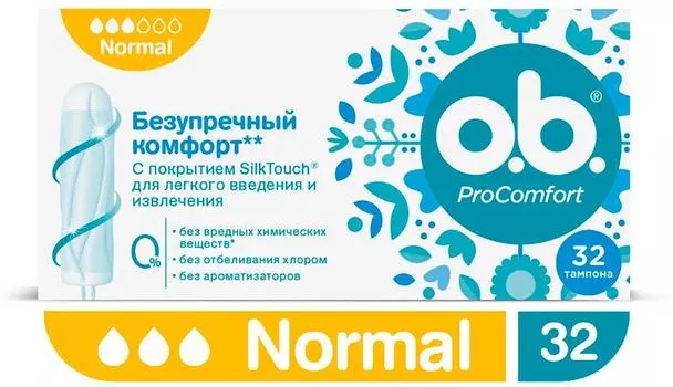 Тампоны o.b.Procomfort normal 32шт