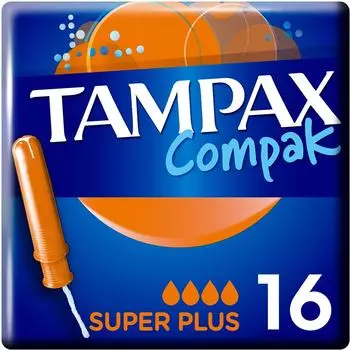 Тампоны Tampax Compak Super plus 16шт в ассортименте