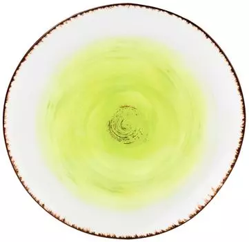 Тарелка Elan Gallery Кантри для закуски Зеленая 18.2*18.2*2см