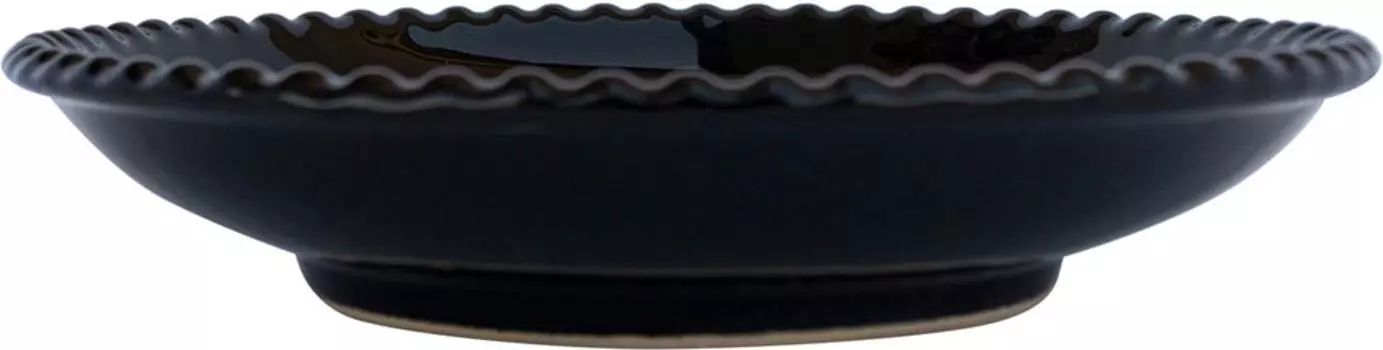 Тарелка обеденная Ceramisia Perla Черная 25.3см