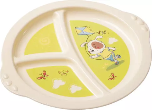 Тарелка Пластишка детская 3 секции в ассортименте