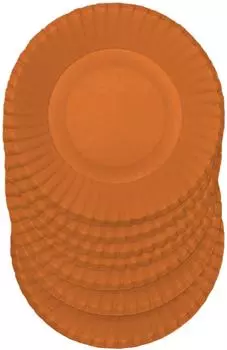 Тарелки бумажные Gratias оранжевые d23см 6штс доставкой!